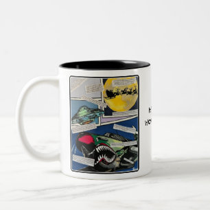 Taza Bicolor "Encuentros de Navidades" Pintura de un