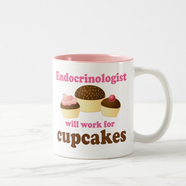 Taza Bicolor Endocrinólogo divertido (Derecha)
