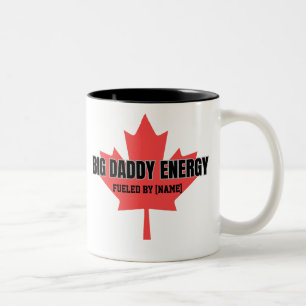 Taza Bicolor Energía de Papá Grande Canadá Hoja de Arce Impulsa
