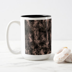 Taza Bicolor Energía Nerviosa Grungy Resumen Mist Arte Desierto