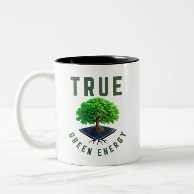 Taza Bicolor Energía Verde Verdadera (Izquierda)