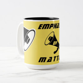Taza Bicolor "Énfasis de la materia "