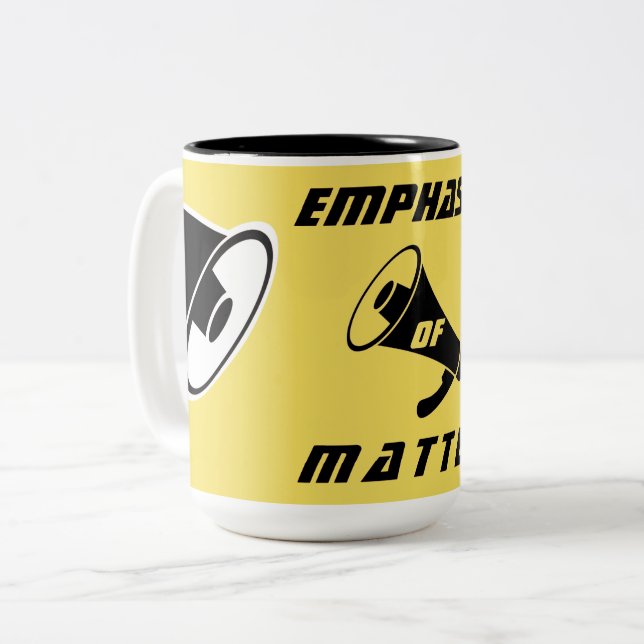 Taza Bicolor "Énfasis de la materia " (Anverso izquierdo)