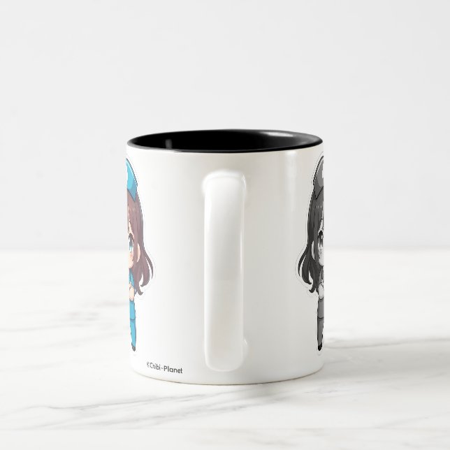 Taza Bicolor Enfermera Chibi Original - Calma Profesional (Mango)