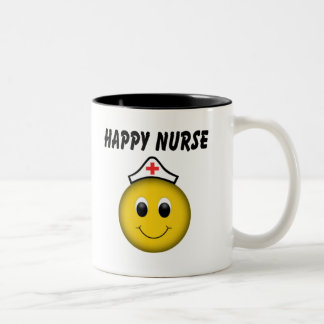 Taza Bicolor Enfermera de cara feliz