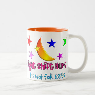 Taza Bicolor Enfermera del turno de noche "no está para las