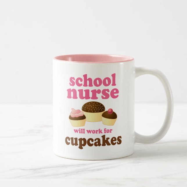 Taza Bicolor Enfermera divertida de la escuela (Derecha)