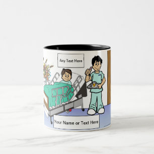 Taza Bicolor Enfermera - Personalizado masculino por PrintedPer