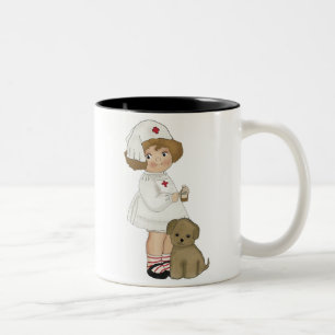 Taza Bicolor Enfermera vintage con camisetas y regalos