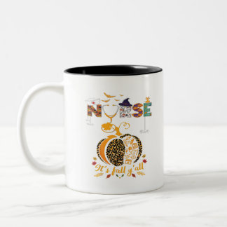 Taza Bicolor Enfermería de Enfermeras de Halloween Trabajador d
