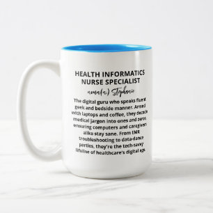 Taza Bicolor Enfermero clínico de enfermería especializada en i
