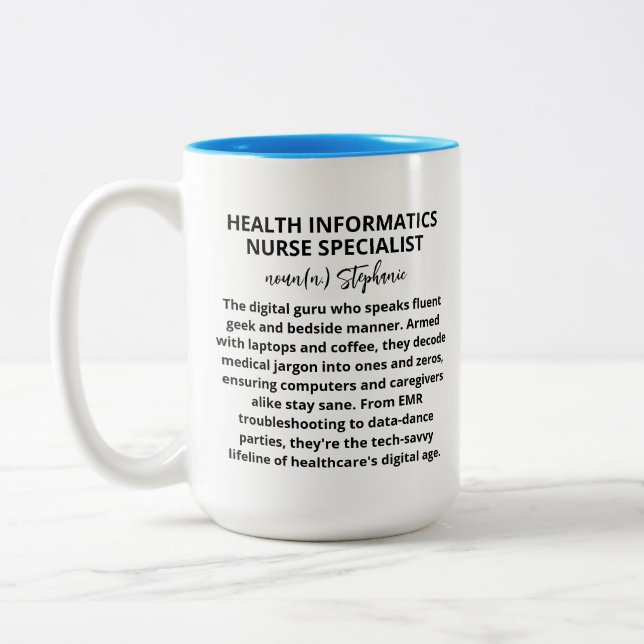 Taza Bicolor Enfermero clínico de enfermería especializada en i (Izquierda)