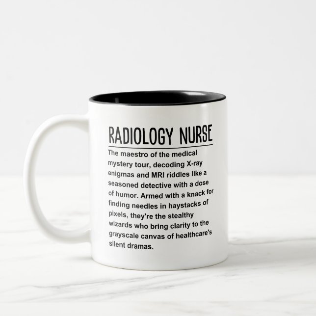 Taza Bicolor Enfermero de radiología (Izquierda)
