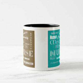 Taza Bicolor Enfermero de salud mental y chocolate