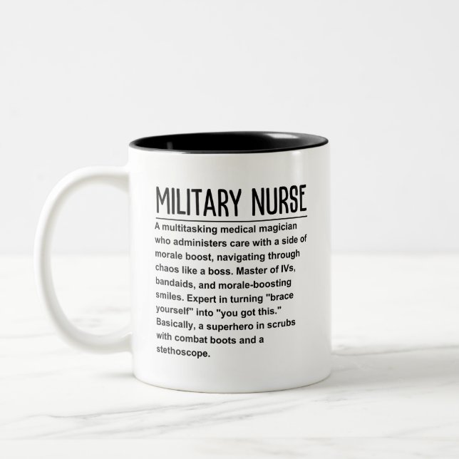 Taza Bicolor Enfermero militar (Izquierda)