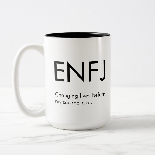 Taza Bicolor ENFJ Cambiando vidas Mug Gift (Izquierda)
