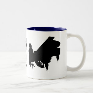 Taza Bicolor Engranaje de Mozart del compositor de la orquesta