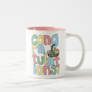 Taza Bicolor Enhorabuena del BEBÉ (chica)
