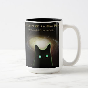 Taza Bicolor ~ enorme del universo alegre estoy aquí con usted