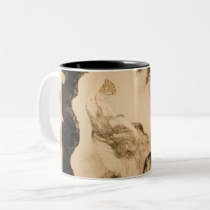 Taza Bicolor Enrojecimiento del viento por Louis Icart