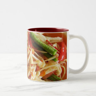 Taza Bicolor Ensalada Picante de Papaya [Som Tam] ... Comida Th