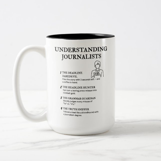 Taza Bicolor Entendiendo a los periodistas (Izquierda)
