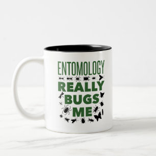 Taza Bicolor Entomología Realmente Me Entorna Un Entomólogo Gra