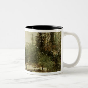 Taza Bicolor Entrada al bosque en invierno