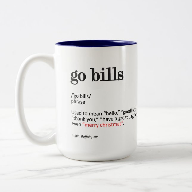 Taza Bicolor Entrada de Enciclopedia de Go Bills - Mug (Izquierda)