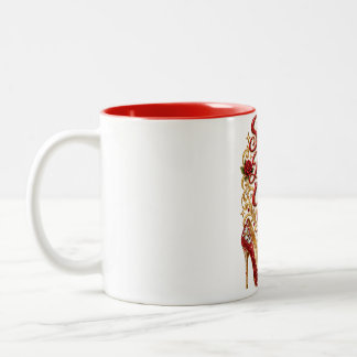 Taza Bicolor Entrando en mi cumpleaños con coraje y fe