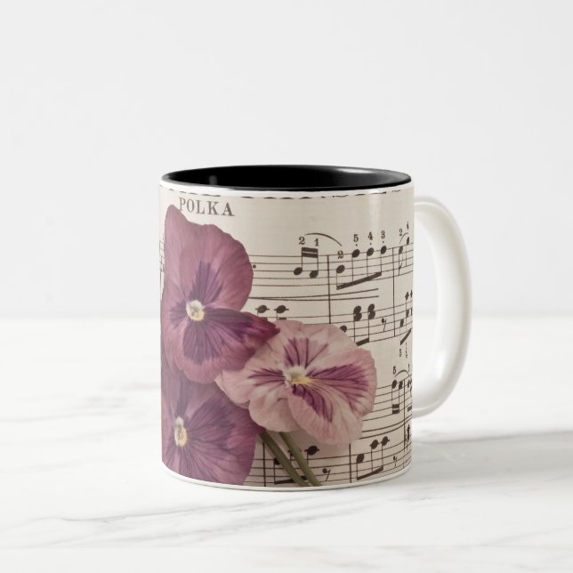 Taza Bicolor Entre las pansias (Anverso derecho)