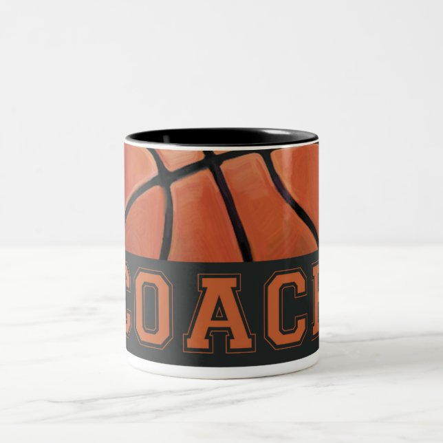 Taza Bicolor Entrenador de baloncesto (Centro)