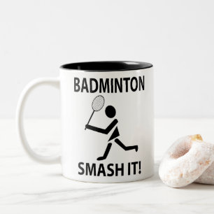 Taza Bicolor Entrenador Equipo Jugador Bádminton Smash It Bádmi