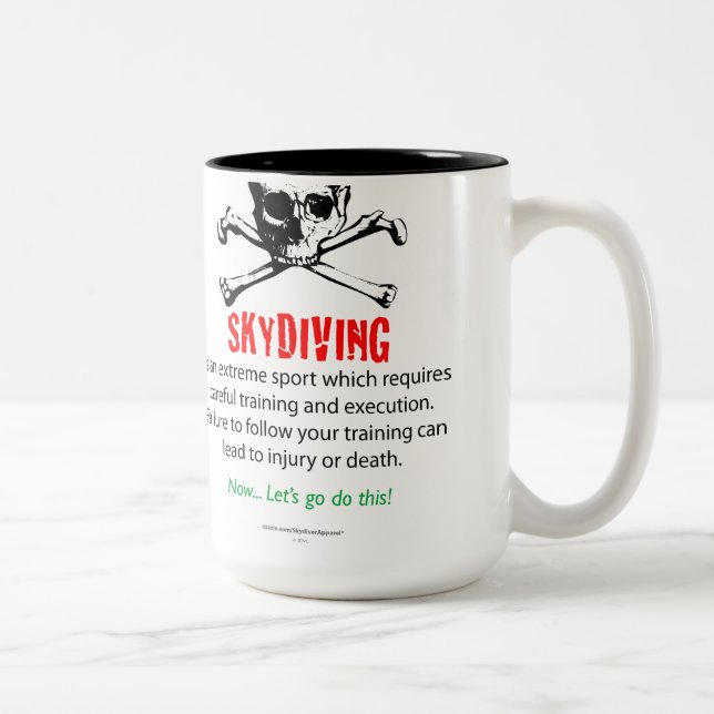 Taza Bicolor Entrenamiento de Skydiving (Derecha)