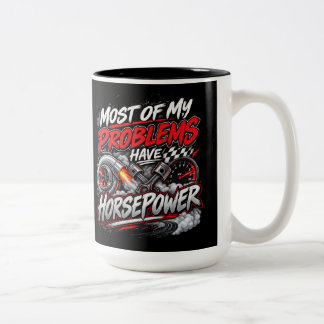 Taza Bicolor Entusiasta Divertido de Autos de Carreras de Cabal