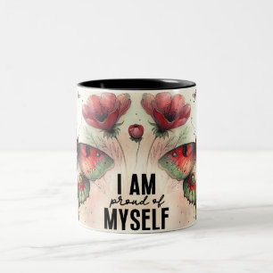 Taza Bicolor Envoltorio de Mariposa Inspirador