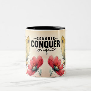 Taza Bicolor Envoltorio de Mariposa Inspirador