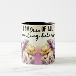 Taza Bicolor Envoltorio de Mariposa Inspirador