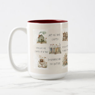 Taza Bicolor Envoltura de cita de amante de libros linda