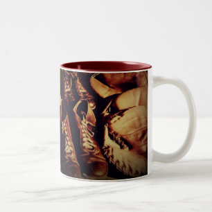 Taza Bicolor Equipo de béisbol vintage 11 oz de dos tonos M