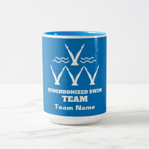 Taza Bicolor Equipo De Natación Sincronizado
