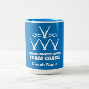 Taza Bicolor Equipo De Natación Sincronizado