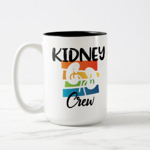Taza Bicolor Equipo de riñones Diálisis Enfermería Nefrolog