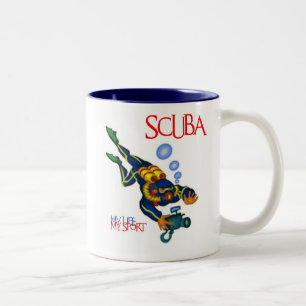 TAZA BICOLOR EQUIPO DE SUBMARINISMO MI VIDA MI DEPORTE