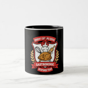 Taza Bicolor Equipo Gastronómico Escuadrón de Cocina Urgente Ch