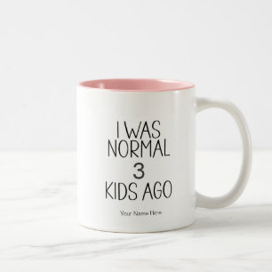 Taza Bicolor Era un niño normal hace - Humor divertido de mamá