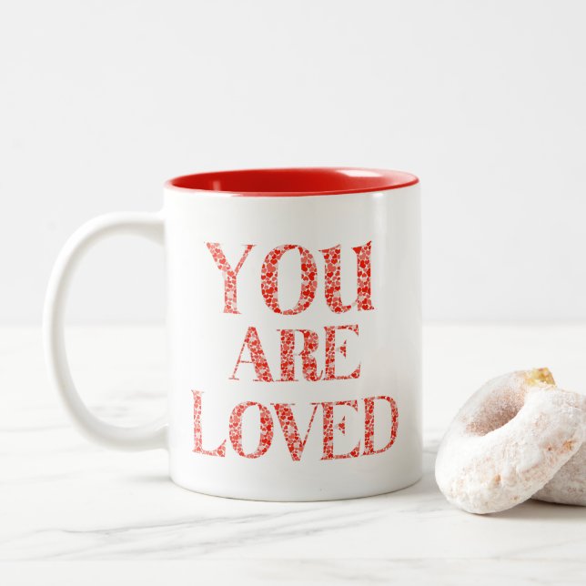 Taza Bicolor Eres amado (Con donut)
