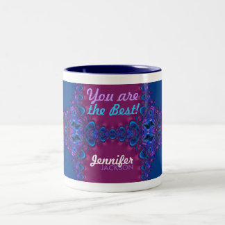 Taza Bicolor Eres el mejor con personalizado de texto Mug