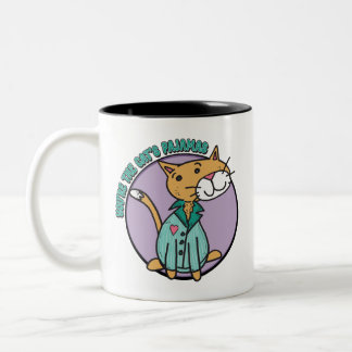 Taza Bicolor Eres el tazón de café pijama del gato
