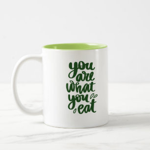 Taza Bicolor Eres lo que comes